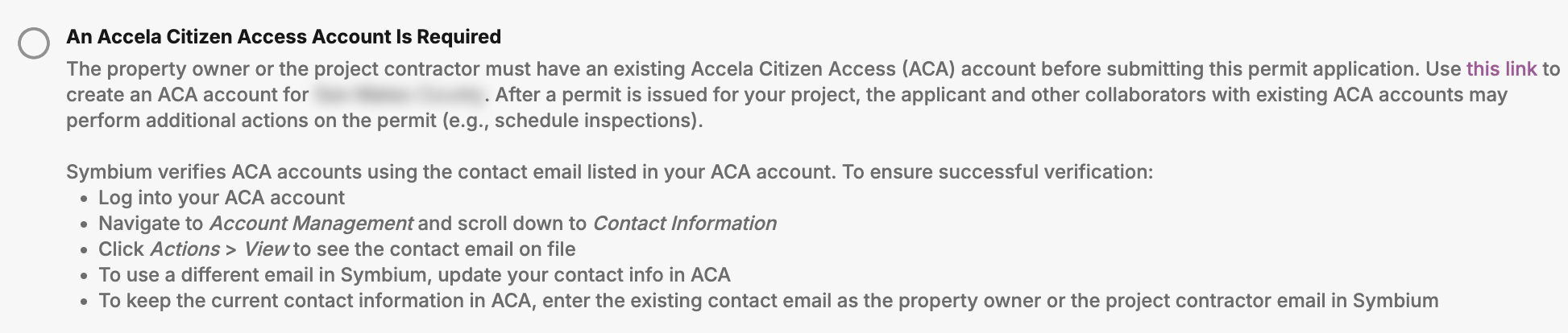 Example of jurisdiction-specific verification instructions as they appear in a Symbium project