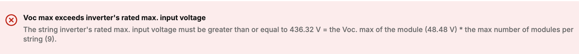 Screenshot of an inline error notice in the Project Scope tab